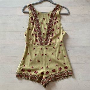 Free People Embroidered Romper
